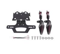 Support Plaque Moto pour Suzuki pour GSX8S pour GSX8R Support Queue D'éliminateur Clignotant LED Feu Freinage Support Plaque D'immatriculation Pliable Moto Supports Plaque(Set A)