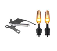 Support Plaque Moto pour YZF R25 R3 MT25 MT03 2014-2022 Éliminateur De Garde-Boue Arrière De Moto Clignotant LED Support Plaque D'immatriculation Moto Supports Plaque(Bundle)