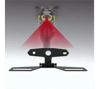 Support Plaque Moto Support De Plaque D'immatriculation Pliable Universel pour Moto ATV/pour Dirt Bike, Support De Feu Arrière Étanche