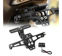 Support Plaque Support De Plaque D'immatriculation Arrière Réglable Pour Moto Avec Accessoires D'éclairage Pour Y&amaha XJR 1300 XJR1300 1998 99 2000 2001 02 03 04 05 06 07 2008 ( Color : Le noir )