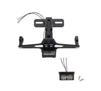 Support Plaque Universel pour Queue Moto, Support De Plaque D'immatriculation Moto Bien Rangé avec Lumière Support D'immatriculation Arrière(Black)