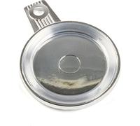 Support plaquette fiscale / vignette rond plastique chromé