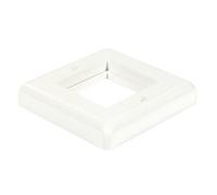 Support plastron RJ45 - MARQUE - Modèle - Couvercle mural 45x45 mm - 2 portes étiquettes - Installation facile