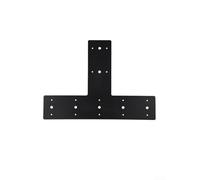 Support plat en acier en forme de T 35,6 x 21,6 cm - Plaque en acier structurel robuste pour toiture en treillis - Cadre de pergolas, tonnelles de jardin, tonnelles de jardin, poutres en bois