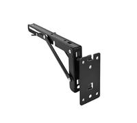 Support pliable amovible et détachable, étagère murale peu encombrante avec vis pour Salon Chambre charges lourdes(Black,14inch)