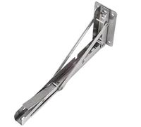 Support pliable amovible et détachable, étagère murale peu encombrante avec vis pour Salon Chambre charges lourdes(Stainless Steel,12inch)