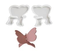 Support pliable en forme de papillon en silicone souple pour livres - Convient pour différents réglages - Moule pliable pour étagère