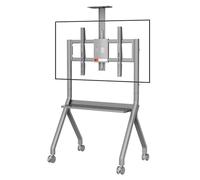 Support pliable en métal pour Smart Board et TV, support portable au sol avec roues verrouillables, parfait pour le bureau, la salle de classe et la maison - Design réglable et robuste