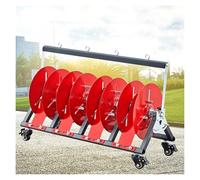 Support Pliable pour bobines de câble avec roulettes de Frein - Porte-bobines Robuste pour Un enroulement Efficace des Cordes et des enrouleurs - Conception compacte pour Une Organisation OP