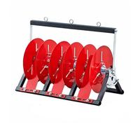 Support Pliable pour bobines de câble - Porte-bobines réglable pour 3 bobines, Distributeur idéal pour Cordes, Cordons et enrouleurs de paracorde - Conception compacte