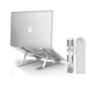 Support pliable pour ordinateur portable avec angle réglable Argent