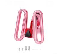 Support pliable pour sac avant de vélo, support d'adaptateur de nez de cochon en alliage d'aluminium pour porte-guidon, libération rapide sans outils, capacité de 11,3 kg, noir (rose)