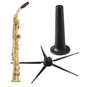 Support pliable pour saxophone - Bloc en mousse souple - Sac de transport inclus - Structure métallique légère - Empêche le basculement - Idéal pour soprano, ténor, ancien, backstage, enseignement