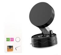 Support pliable pour tableau de bord avec ventouse magnétique, support de téléphone pour voiture offrant stabilité et positionnement flexible pour différents modèles de smartphones (Noir)