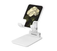 Support pliable pour téléphone portable hortensias bleu pâle réglable en hauteur compatible avec tous les smartphones de style blanc