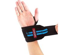 Support Poignet Élastique De Fitness,Protège Poignet Musculation,Pour Haltérophilie Body-Building, Fitness - Taille Universelle(Bleu Et Noir) Bleu