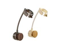 Support Pomme De Douche Support de pommeau de douche, 1 ou 2 pièces, ventouse réglable, support de buse à main, rotation multi-angle, support de montage de douche sans perforation(Log and Walnut)