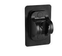 Support Pomme De Douche Universal Shower Head Holder No Drill Showerhead Bracket Adjustable Wall Mounted for Bathroom Accessories Stable Rotation(Black)