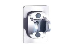 Support Pomme De Douche Universal Shower Head Holder No Drill Showerhead Bracket Adjustable Wall Mounted for Bathroom Accessories Stable Rotation(Chrome)