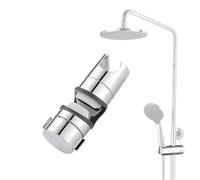 Support Pommeau Douche - Manchon Coulissant Réglable Diamètre 22-25mm, Fixation Rotative ABS Chrome Robuste, Support Pulvérisateur Mural Salle Bain | Manchon Pratique Pour Tige Levage Douche