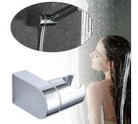 Support Pommeau Douche Rotation 360° Solide | ABS poli, finition argentée, résistant , design , s'adapte pour décor salle bain