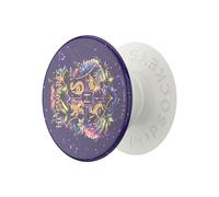 PopSockets PopGrip pour smartphones – Hogwarts Floral pailleté – Adhésif, support selfie – Blanc