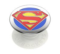 Support PopGrip Adhésif Stand et Selfie Enamel Superman Blanc Popsockets