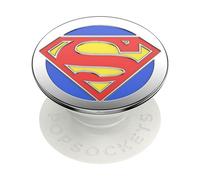 Support Popgrip Enamel Adhésif Stand Et Selfie Superman Blanc Popsockets
