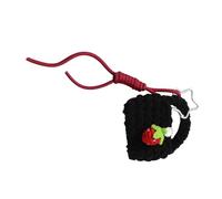 Support portable fait à la main pour écouteurs au crochet - Porte-clés - Convient pour différents styles et occasions, Noir , taille unique