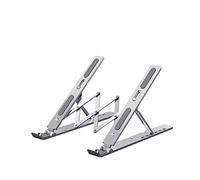 Support portable pour ordinateur portable, Support réglable en aluminium for tablette et ordinateur Portable, pliable, Dissipation thermique, argent