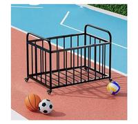 Support portatif de boule de chariot de basket-Ball avec des roues en plein air, support de stockage de boule roulante de grande capacité for l'équipement de gymnase d'école(Large(120x80x90cm))