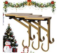 Support Porte-Bas De Noël Lot de 3 renforcés antidérapants réglables métal | Crochets de Noël pour manteau Pour Petites Décorations, Guirlandes Lumineuses Et Support Foyer Bord Table