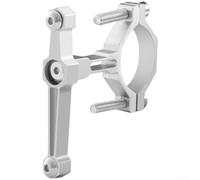 Support porte-bidon en alliage d'aluminium avec double fixation pour un montage fiable sur diverses plateformes de vélo (argenté)