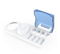 Support Porte-Brosse à Dents Compatible avec La Pièce à Main De Brosse à Dents électrique Oral-b, Support pour 4 Brosses à Clip, Chargeur Et Brosses à Dents électriques - Bleu