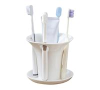 Support Porte-Brosse À Dents Vertical,Céramique Stable Multifonction avec Fentes - Porte-Brosse À Dents Salle De Bain - pour Peigne, Rasoir, Dentifrice, Stylo, Fournitures De Bureau, Maison, Dortoir,