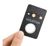 Support porte-cartes pour YubiKey 5 NFC et 5C NFC Compatible avec Airtag - Housse de protection, étui rigide et porte-cartes avec fente anti-perte pour portefeuilles, sacs à dos et porte-cartes (Noir