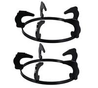 Support Porte-casseroles Lot de 2 pour Cuisinière à Gaz Fonte Noire | Grille Ronde 18, 5cm, Design Biseauté, Facile à Retirer, Résistante à Chaleur, Remplacement D’accessoire