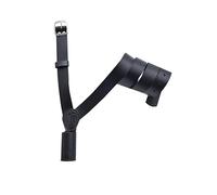 Support porte-drapeau en cuir véritable noir avec ceinture croisée unisexe taille libre options épaule gauche ou droite sangle réglable pour défilé, cérémonie, militaire, scout, Noir , Free size