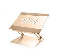 Support Porte Ordinateur Portable Konsol - Pliable - Angle réglable - Alliage d'aluminium - Léger et durable - Compatible avec MacBook ProSurface ProHP (Or)