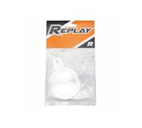 Support porte vignette d'assurance Replay Ã˜78mm chromé pour moto scooter