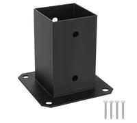 Support Poteau Bois 90 x 90 x 150 mm, Manchon à visser, Douille à Visser pour Poteaux en Bois, Support de Poteau Plaque de Sol Base pour Clôture Balustrade de terrasse Boîte aux lettres