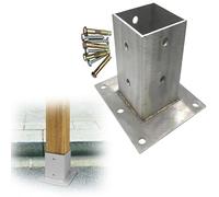 support poteau bois Base De Poteau De 4 8 11 13 19 20 Cm De Diamètre Pour Béton, Supports De Base De Colonne Carrée Pour Tonnelle/pergola, Kit De Pergola(Dia x H 12 x 8cm)