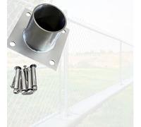 support poteau bois Base De Poteau Ronde De Diamètre 2,5 5 8 12 15 20 Cm, Base D'ancrage À Bride En Acier Inoxydable Pour Porche/rampe/balustrade/clôture/boîte(3.5 X 5cm/1.42in)