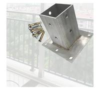 support poteau bois Kit De Pergola Robuste Avec Base En Ciment, Bases D'ancrage À Bride De Diamètre 4, 8, 10, 12, 15, 20 Cm, Base De Poteau En Acier Inoxydable(5 X 8cm/2 x 3.1in)