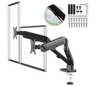 Support pour 2 Moniteur Bras pour 2 Moniteur Vérin à Gaz 17-32" 2-10kg Noir