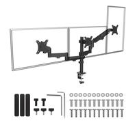 Support pour 3 Moniteur Bras pour 3 Moniteur VESA 100x100 17-27" 8kg Noir