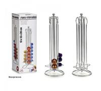 Support Pour 36 Capsules De Café Nespresso Argenté Métal 13 X 39 X 13 Kinvara