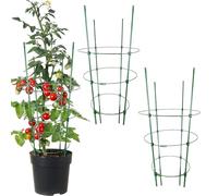 Support pour à tomates - Antirouille - Pliable verticalement - 3 pièces - Pour légumes, pivoines, concombres, clématites, raisins, pois, cactus, jardin et cour