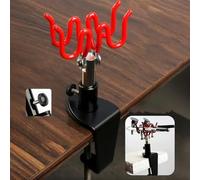 Support pour aérographe, support en acier pour 2 brosses, design pivotant avec poignée en forme de C pour bords de table jusqu'à 55 mm, idéal pour gravité et siphon