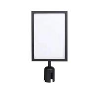 Support pour affiche noir A4 - Support de signalisation debout, support pour affiches, support pour affiches avec support supérieur pour guide au contrôle de la foule en plein air, restaurant, musée